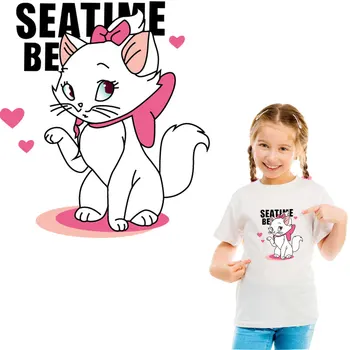 

cartoon Marie Cat iron on patches for clothing thermal stickers transfert thermocollants t-shirt dress girls patch parches ropa