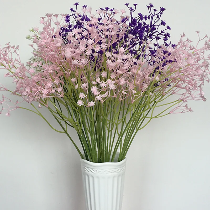

Artificial Gypsophila Flower Bouquet Wedding Fake Silk Artificial Flowers for Home Party Wedding Decor D