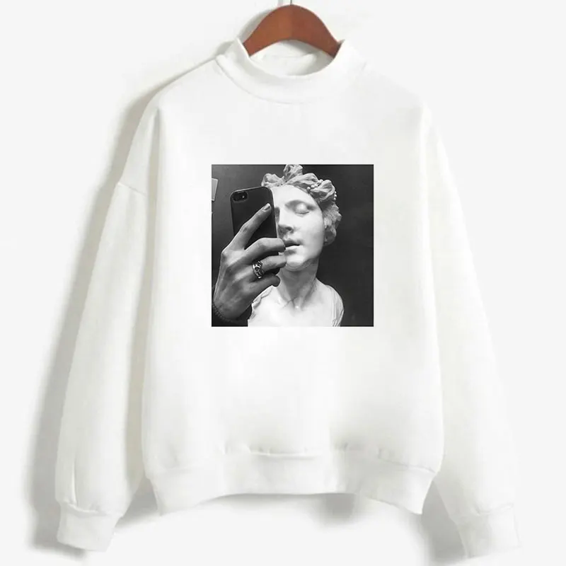  New Hoodie Sweatshirt Autumn Winter Michelangelo Long-Sleeved Fleece KPOP Vogue Harajuku Funny Cart