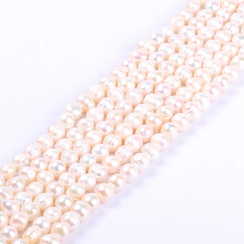 1pack/lot 10-11mm A quality Thread punch Natural freshwater Pearl Loose Beads DIY for Jewelry bracelet necklace