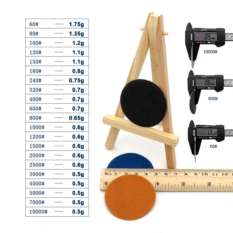 30 шт. 2 дюйма водонепроницаемый наждачная бумага крюк и петля карбида кремния 60 до 10000 Грит для влажной или сухой шлифовки