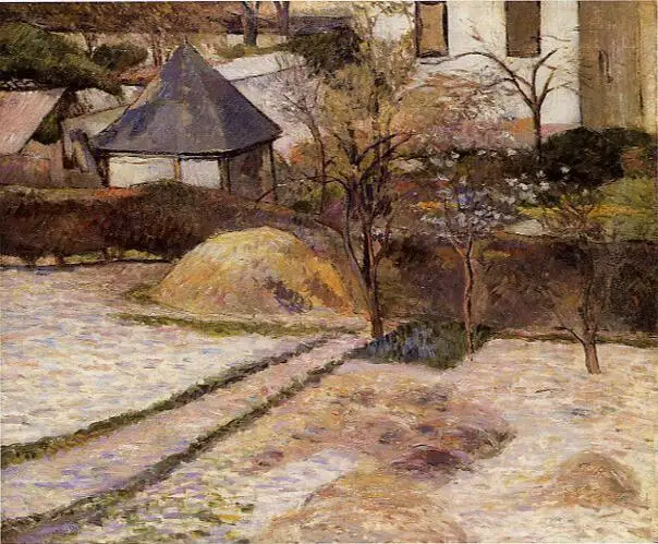 

Высокое качество картина маслом холст репродукции Пейзаж возле осни (1884) пол Гоген ручная роспись