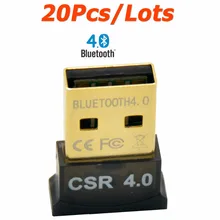 20 шт./лот Mini USB Bluetooth 4.0 адаптер CSR 4.0 Двойной режим Беспроводной USB Bluetooth адаптер для Оконные рамы 7/8 /10