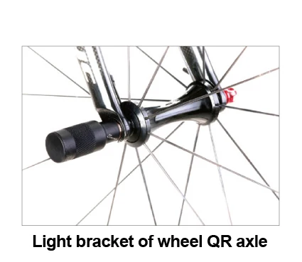 Sale Bike bicycle front light bracket front wheel QR quickrelease axle extension front Flashlight light bracket 0