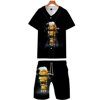 

Beer 3D Printed Two Piece Set Summer Short Sleeve Baseball T-shirts+Casual Shorts 2019 Hot Sale Fashion Streetwear Clothes