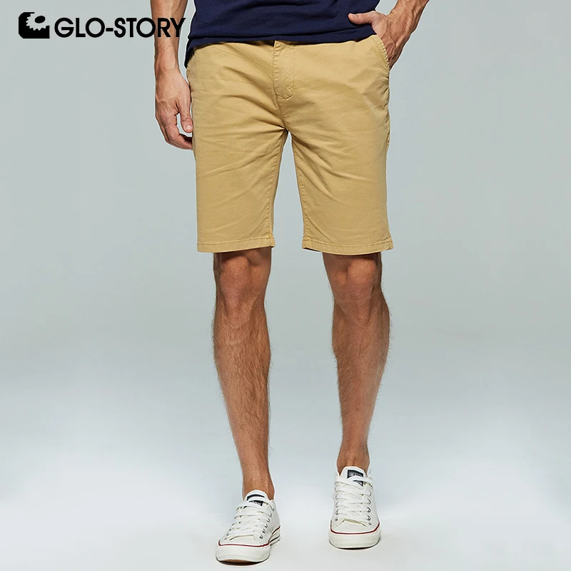 

GLO-STORY Shipped From European Men's 2019 Fashion Waist Knitted Pocket Shorts Cotton Men Streetwear Short Sweatpants MMK-7797
