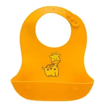 KACAKID регулируемые Младенцы силиконовые водонепроницаемые маслостойкие Мультяшные нагрудники детские дети Ланч нагрудники для Ребенка Оранжевый