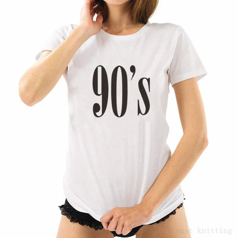 90's خطابات النساء T قميص مضحك عارضة المحملة الأعلى محب نعرفكم الإناث T قميص المتناثرة تي شيرت امرأة الملابس