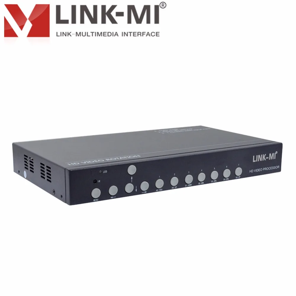 LINK-MI LM-TN703 HDMI 1,4 HDCP 1,3 VGA дисплей порт 4K HD видео процессор скейлер переключатель ротатор с аудио RS232 дистанционное управление