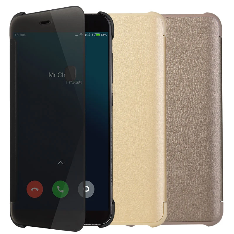 

CAPSSICUM Mi6 Leather Case for Xiaomi Mi 6 Half-transparent Flip Cover Smart View Window Auto Sleep Wake Hard Shockproof