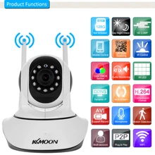 KKmoon IP камера 1080P HD беспроводная Wifi камера 2MP сетевая камера наблюдения ночная версия Двусторонняя аудио P2P домашняя камера видеонаблюдения