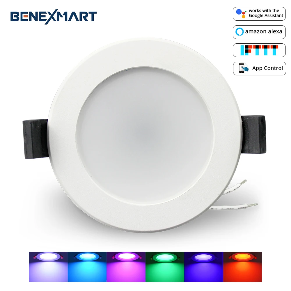 

Smart LED Downlight, Multicolored Dimmable ,Support Alexa Echo/Google Home Assistant/IFTTT/APP Control 2.5 inch 5W