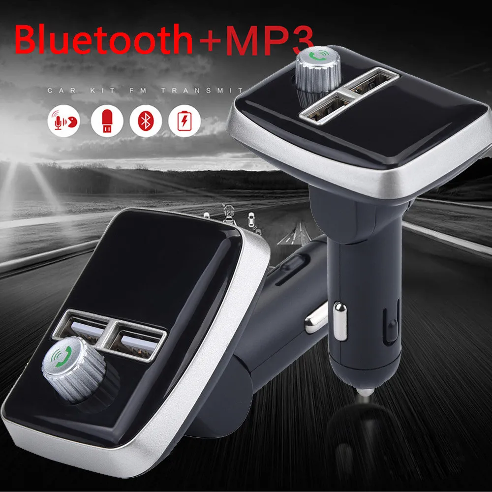 

2019 Multifunction Car FM Transmitter Handsfree Car Kit Radio FM Modulator Mp3 Music Player USB Cha To Mp3 Voiture Adapter H0201