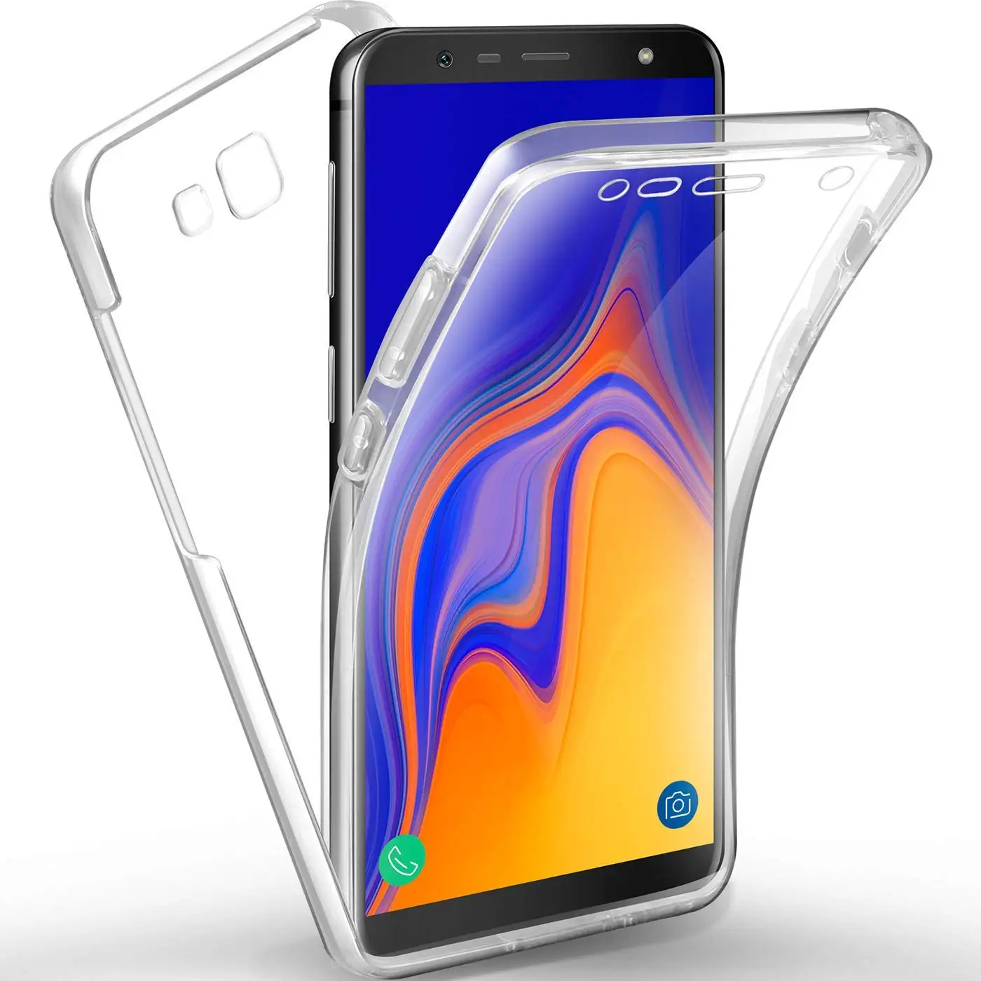 

360 Full Body Case For Samsung Galaxy J4 J6 J8 A6 A7 A8 A9 2018 A10 A20 A30 A40 A50 A70 S9 S10 Plus S10E Front PET Cover PC Case