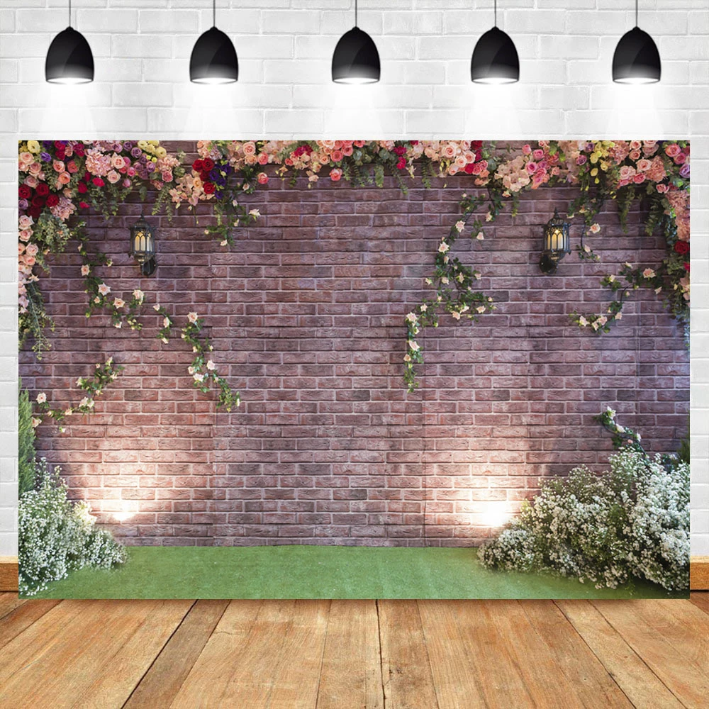 バラの形をした壁の背景 カップルのための花のレンガの壁の背景 スタジオ写真アクセサリー 背景 Aliexpress