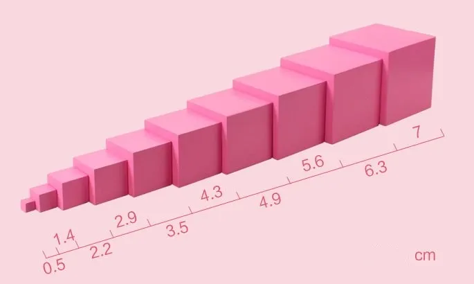 Розовый башня укладки блоки девушка конструкция игрушки Монтессори учебных пособий Раннее детство разведки развивающие игрушки