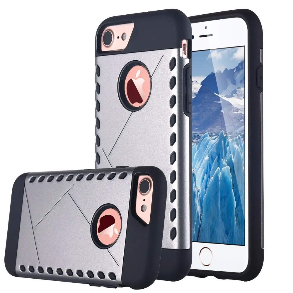 Slim Heavy Duty Phone Cases Hybrid Shockproof Silicone TPU Rugged Armor Hard Back Cover For iphone 7 7plus | Мобильные телефоны и