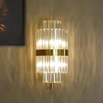 

Crystal LED Wall Light Hotel Bedroom Bedside Wandlampe Living Room Modern Wall Sconce for Aisle Stairs