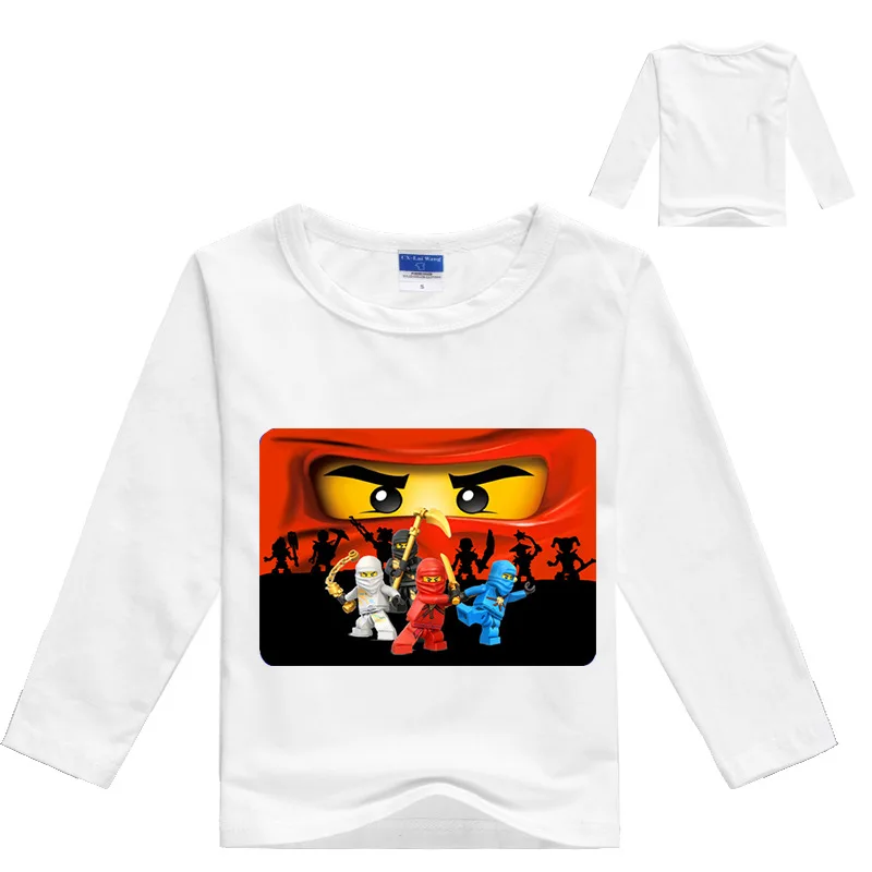 Лидер продаж, Детские Весенние футболки с рисунком Ninjago Kai одежда с героями мультфильмов для мальчиков хлопковые футболки для девочек, топы, детский осенний костюм, футболки - Цвет: style 18