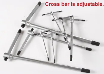 

2pcs 2MM--4.5MM T-shape hex key adjustable movable hex wrench spanner auto truck hand tool, tire repair tool