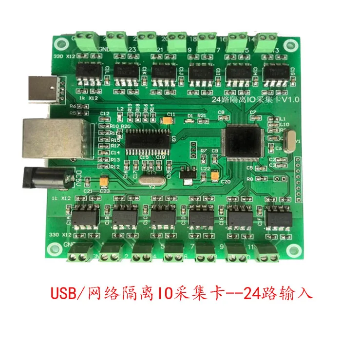 USB TCP DAQ 24 канала высокоскоростной изолированный цифровой вход веб 50 кГц 24DI Labview C# примеры