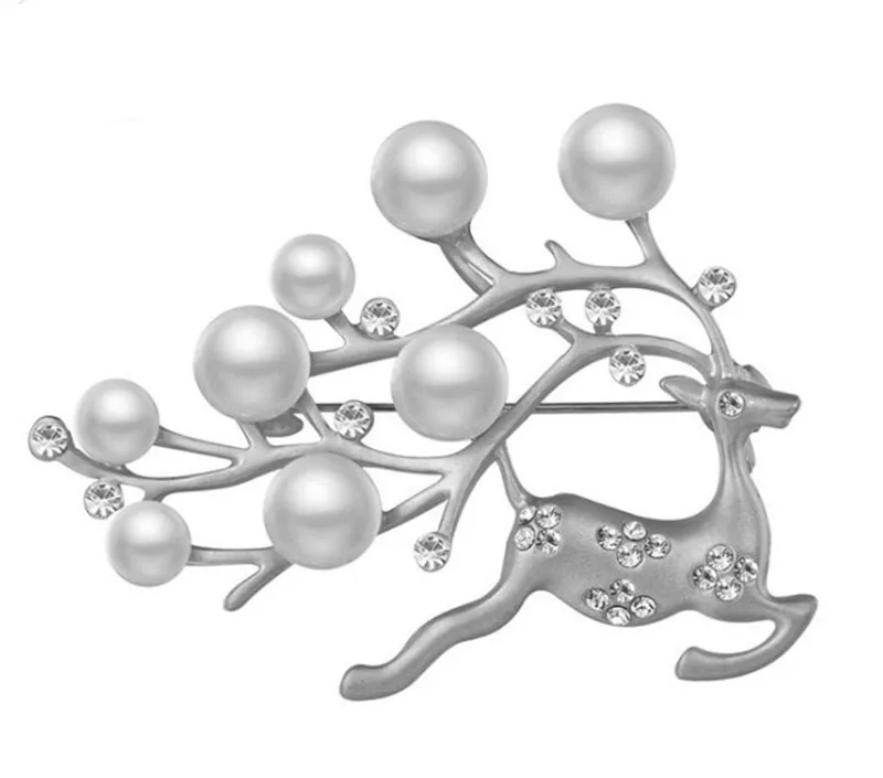 Модные женские большие броши Леди Снежинка пчела олень жемчуг стразы Хрустальная свадебная брошь булавка ювелирные изделия аксессуары