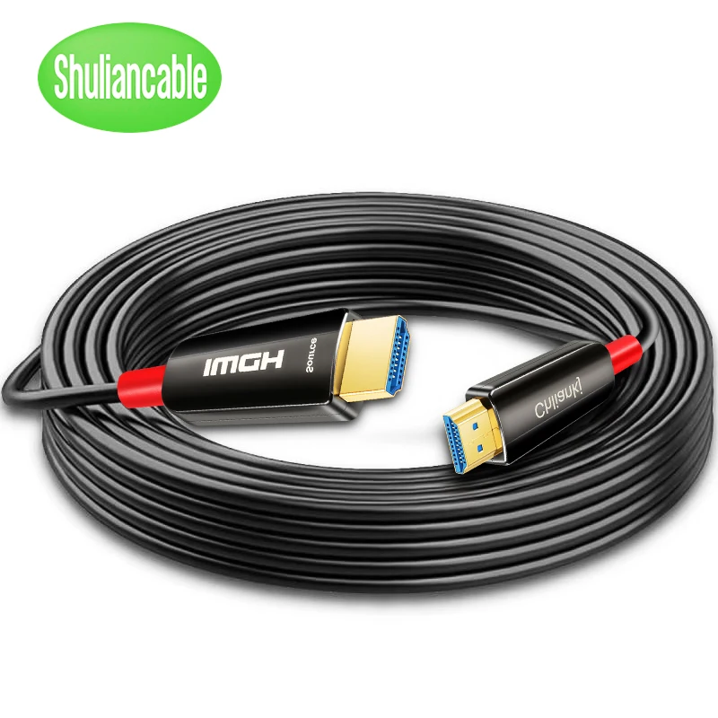 US $32.99 Shuliancable HDMI Cable 20 Optical Fiber HDMI 4k 60HZ 5m 10m 15m 20m 30m 50m Cable HDMI Support 4K 3D For HDR TV LCD Laptop PS4