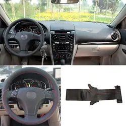 DIY Швейные на кожаный чехол на руль точное подходят для Mazda 3 Mazda 5 Mazda 6 2003- 2009