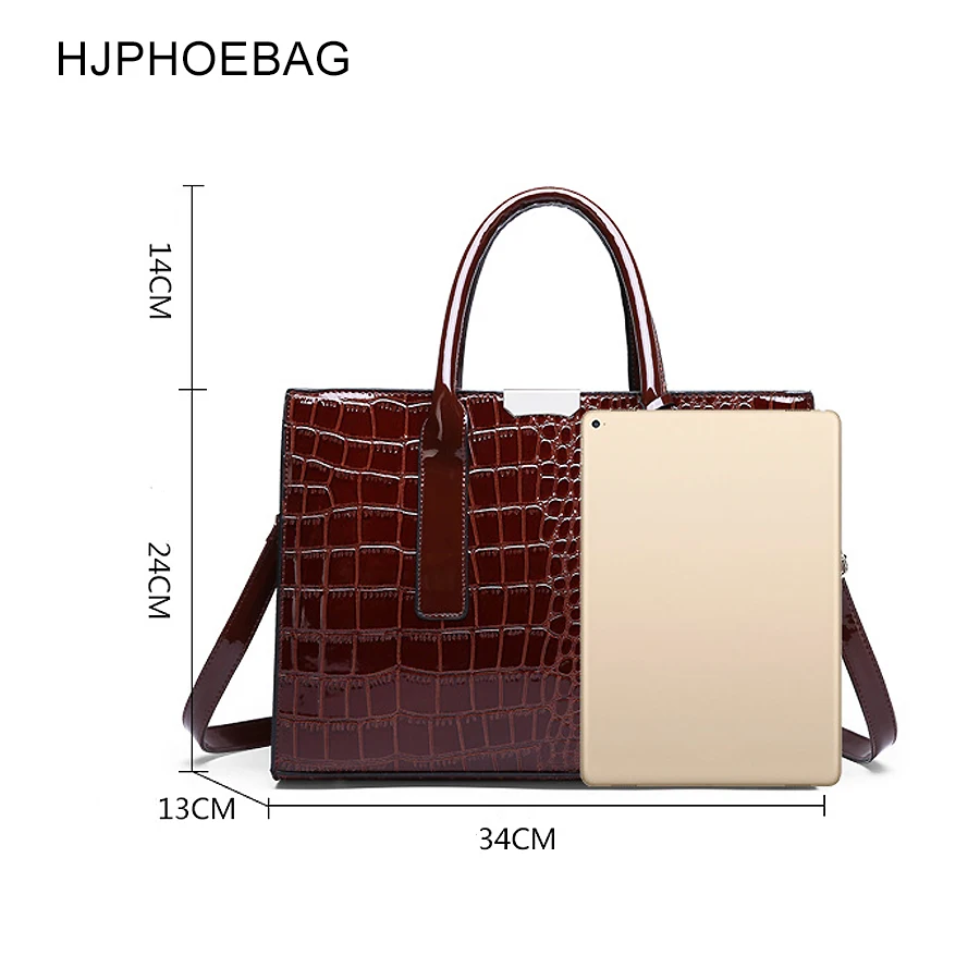 HJPHOEBAG новая женская сумка с крокодиловым узором женские сумки-мессенджеры сумки через плечо женские кожаные сумки YC196