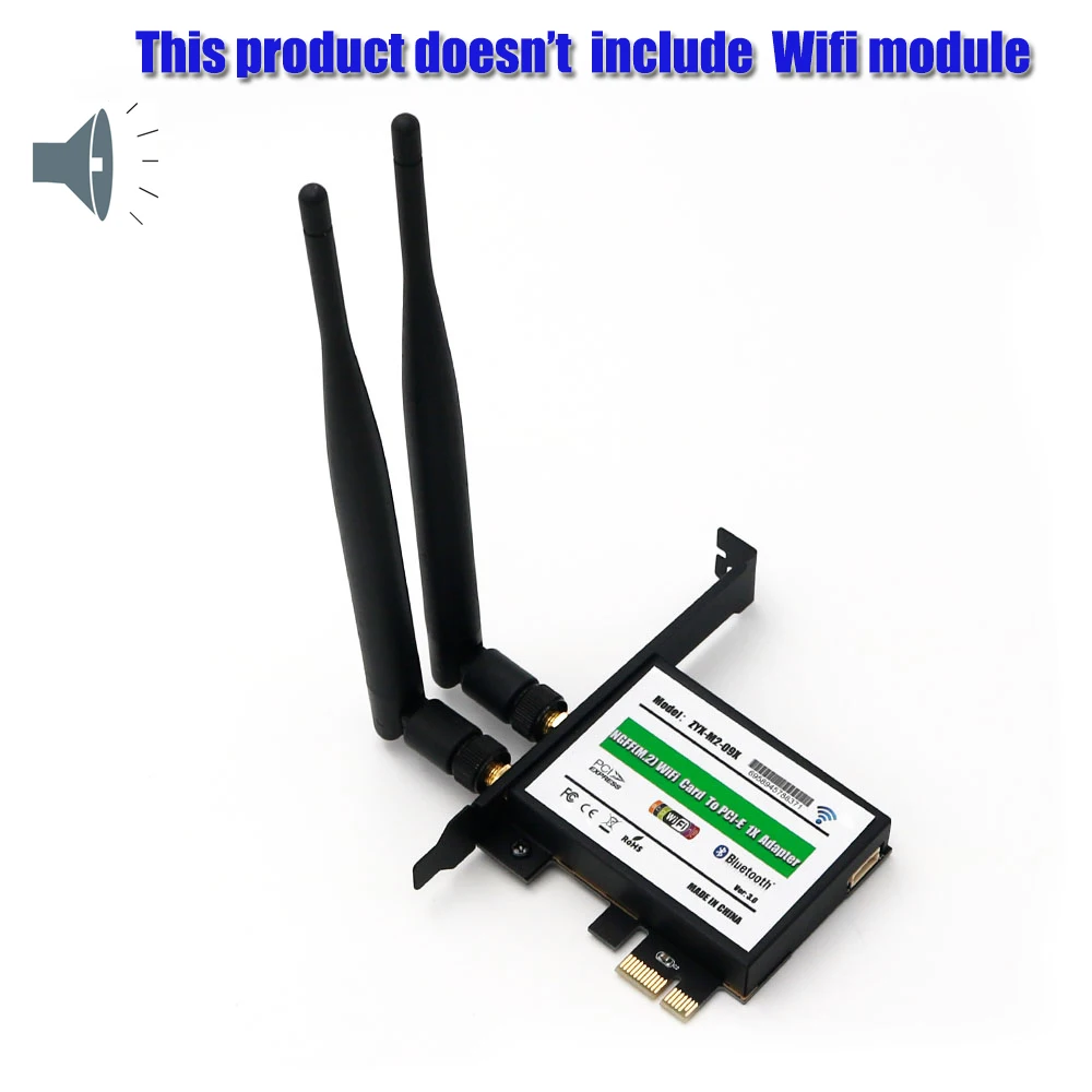 Беспроводной сетевой адаптер NGFF M.2 Wi Fi для PCI Express 1X Bluetooth Ethernet Сетевая карта с EMI