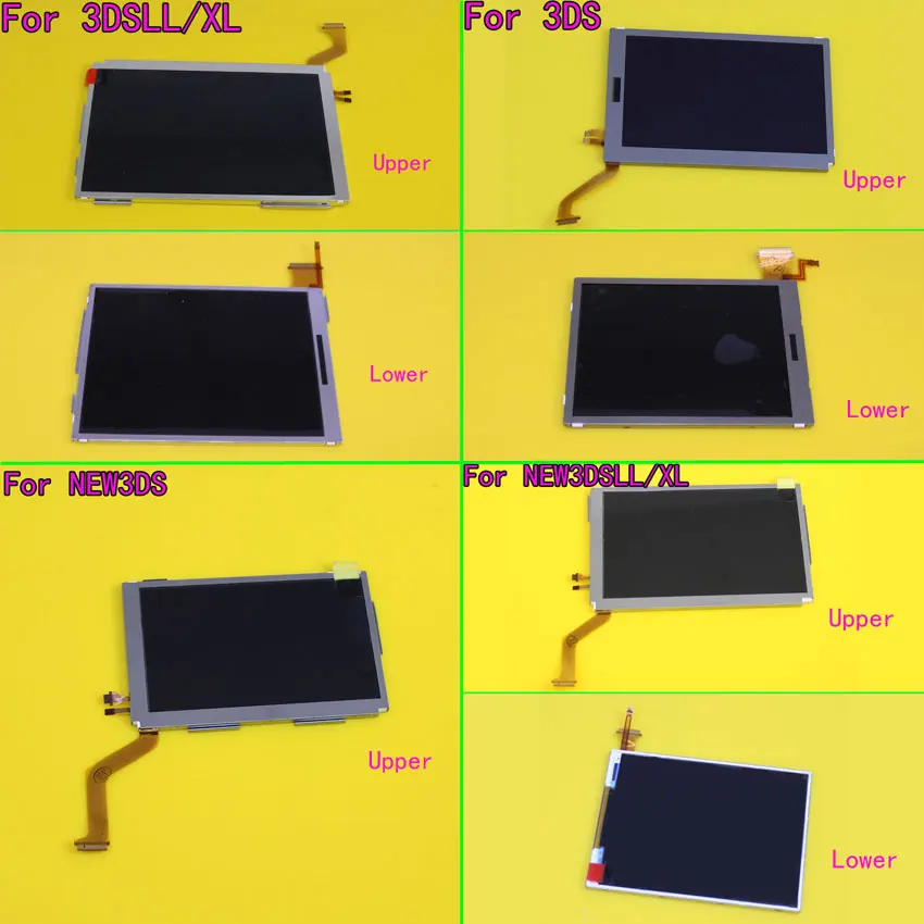 1Piece Top Upper/Bottom Lower LCD Display Screen Replacement for