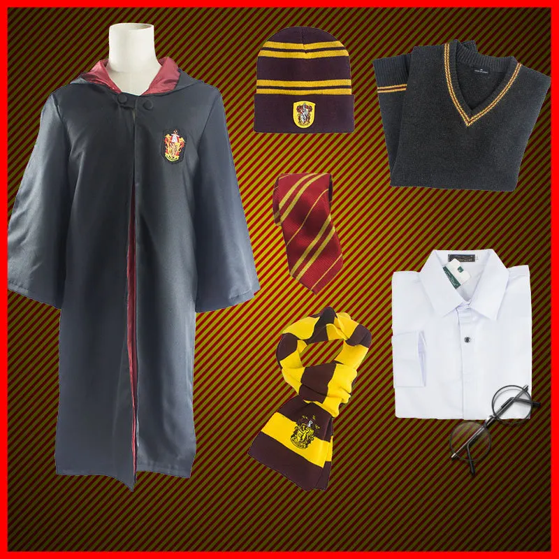 Harley Baud Clothing Harry Potter Full Set Of Cosplay Magic Robe Cloak Cloak Adult Gift Clothes