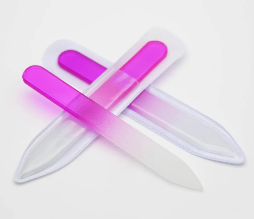 

10X Cystal Glass Nail Files Assorted 10 Color Manicure Device Tool #NF009