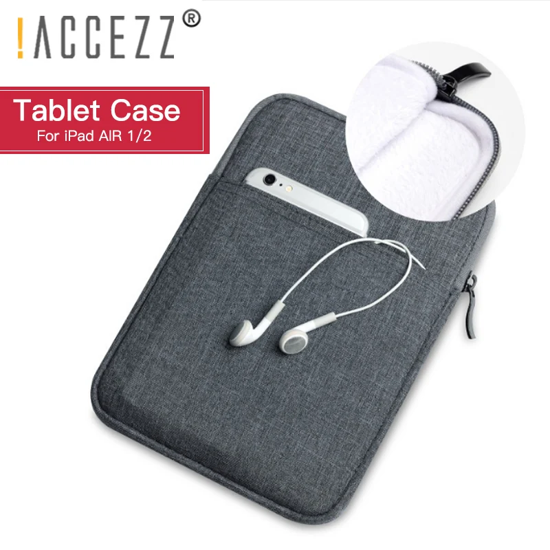 ACCEZZ 9,7 дюймов противоударный чехол для iPad Pro/Air 1 2 смарт-чехол для планшета полная защита от пыли с застежкой-молнией