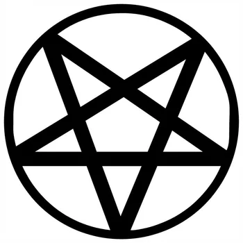 

15*15CM Pentagram Car Styling Car Stickers Decals Motorcycle Decorative Decals Black Silver C2-0440