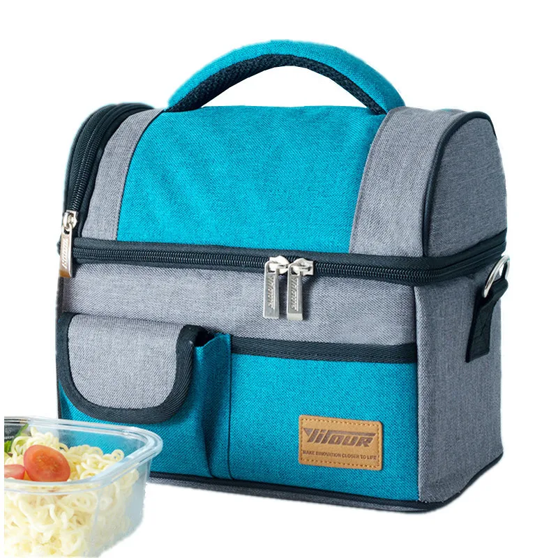 Thicker Double layer Insulated Cooler Bag Women Shoulder Thermal Lunch Tote Weekend Travel Picnic Bento Box Food Storage Pouch Thicker Double layer Insulated Cooler Bag Women Shoulder Thermal Lunch Tote Weekend Travel Picnic Bento Box Food Storage Pouch