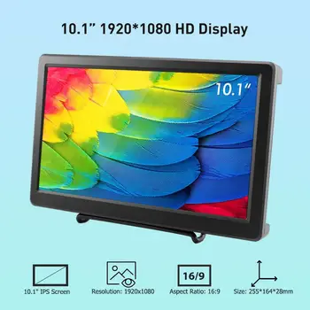

Elecrow 10.1 inch HD LED Display 1920X1080p IPS Raspberry Pi 4B+ Monitor HDMI FPV Video Speakers Screen for Xbox Windows System