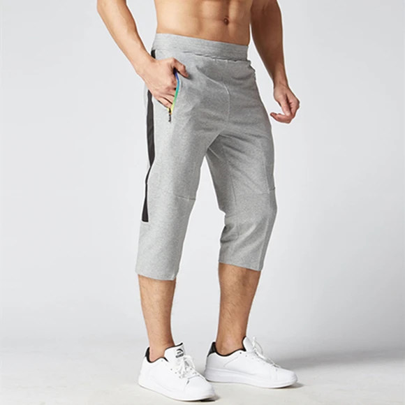Футбольные тренировочные штаны мужские футбольные штаны на молнии карман фитнес для пробежки тренировки спортивные штаны для бега survete Мужские t футбол - Цвет: Light grey