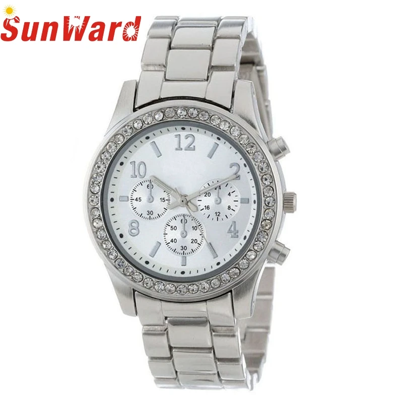 

Miracle Moment Full steel Elegant Ladies Women's Stainless Steel Crystals Watches Wrist Watch AG7