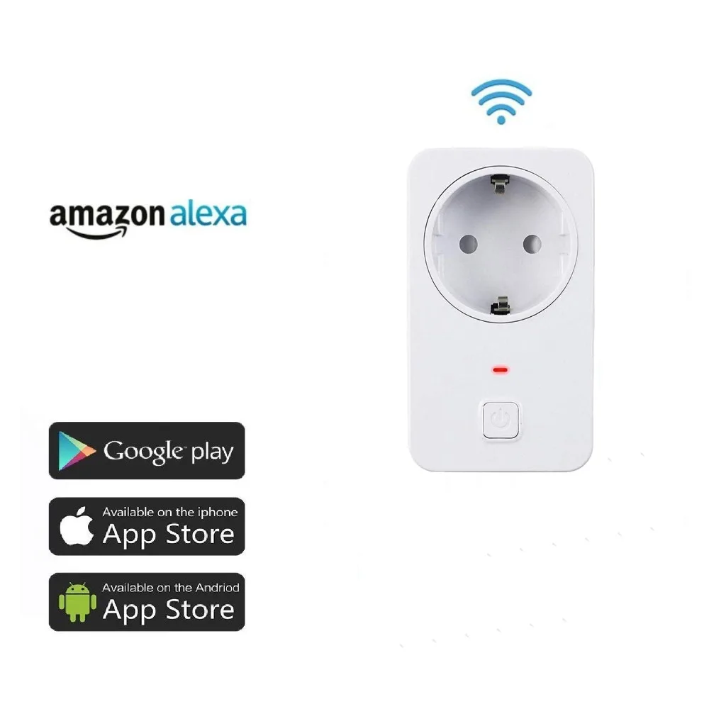 Умная розетка AOFO с Wi Fi также работает Amazon Alexa [Echo и Echo Dot] Google Home управлением через