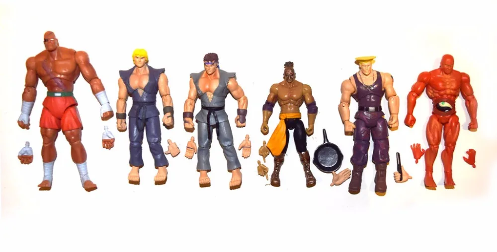 

Jazwares Street Fighter Ryu Ken Guile El Fuerte Abel Sagat 3.75"Action Figure