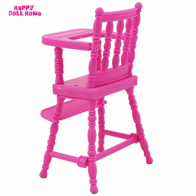 Online One Set Pink Embly Baby High Chair Nursery Furniture One Set Pink Embly Baby High Chair Nursery Furniture Toys Dollhouse Accessories For Barbie Kelly Size Doll 1 12 Dinner Gift