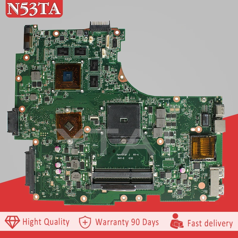 

YTAI N53TA REv:2.0 mainboard For ASUS N53TA N53TK N53T laptop motherboard REV2.0 USB 3.0 DDR3 socket FS1 mainboard fully tested