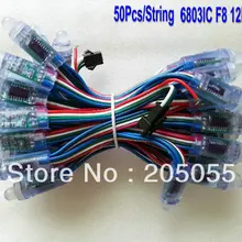100 шт. LPD6803 IC RGB LED Pixel Модуль водонепроницаемый отраженный цифровой 12 мм строка точечно лампа Круглая версия 2X50 узлов 5 В