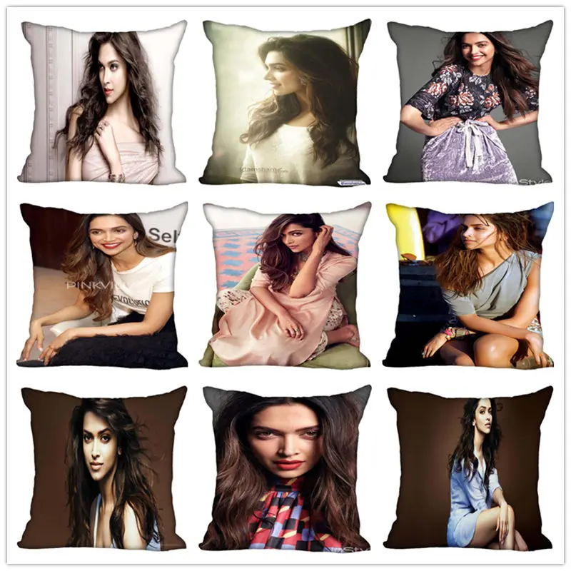 

Custom Deepika Padukone Square Pillowcase Custom Zippered Bedroom Home Pillow Cover Case 1pcs custom 40x40cm