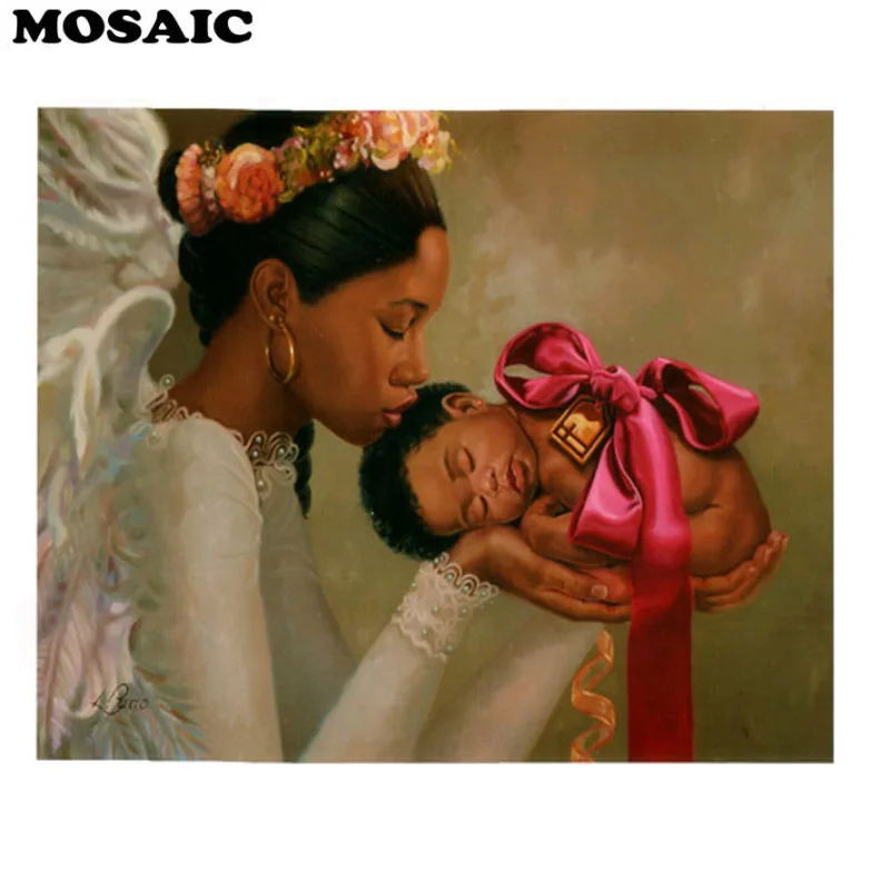 

Diamond Painting african woman mother's love Square/Round 5D Diamond embroidery Cross stitch Diamond Wall Painting Holiday gift