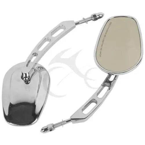 Baratos 8mm espejo retrovisor lateral para Harley Road King gira XL 883 Sportster Fatboy Dyna FXDF FLSTF Softail Springer V ROD de la motocicleta