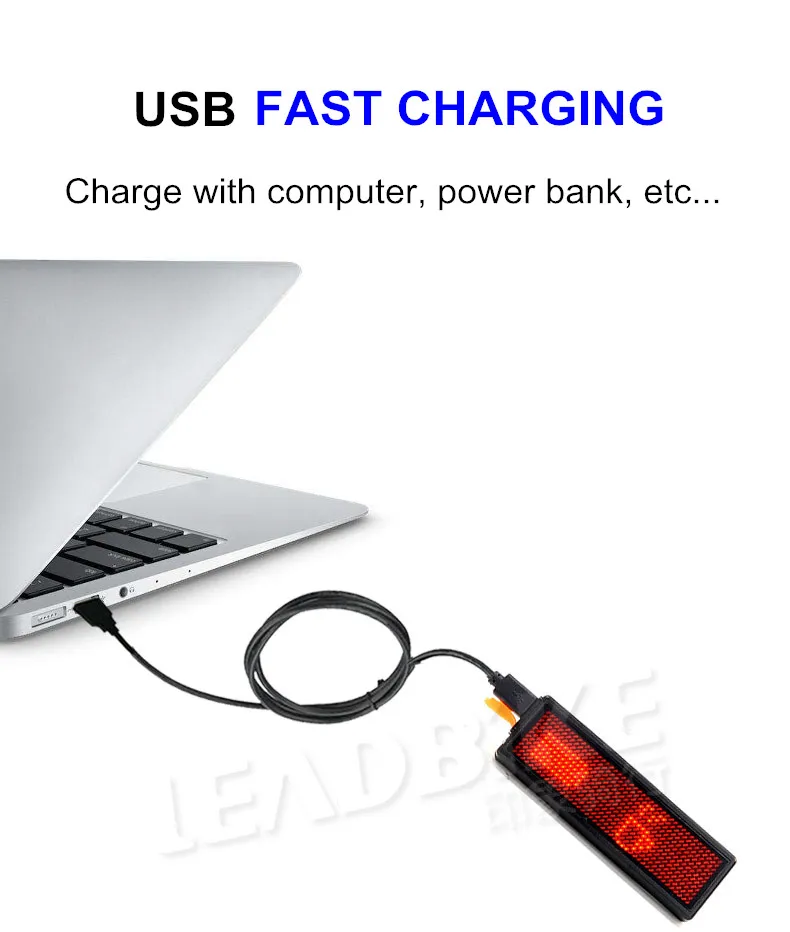 Top USB Rechargeable DIY LED Bicycle Taillight Electronic Display Badge Advertising Screen Light From Leadbike 3 Top USB Rechargeable DIY LED Bicycle Taillight Electronic Display Badge Advertising Screen Light From Leadbike 3