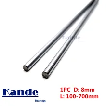 Kande Bearings 1pc d: 8mm 3D printer rod shaft 8mm linear shaft chrome plated rod shaft CNC parts 100mm 100 - 600mm 2pc diameter 20mm 1000mm linear round shaft harden rod chrome plated linear shaft for linear slide system cnc xyz table