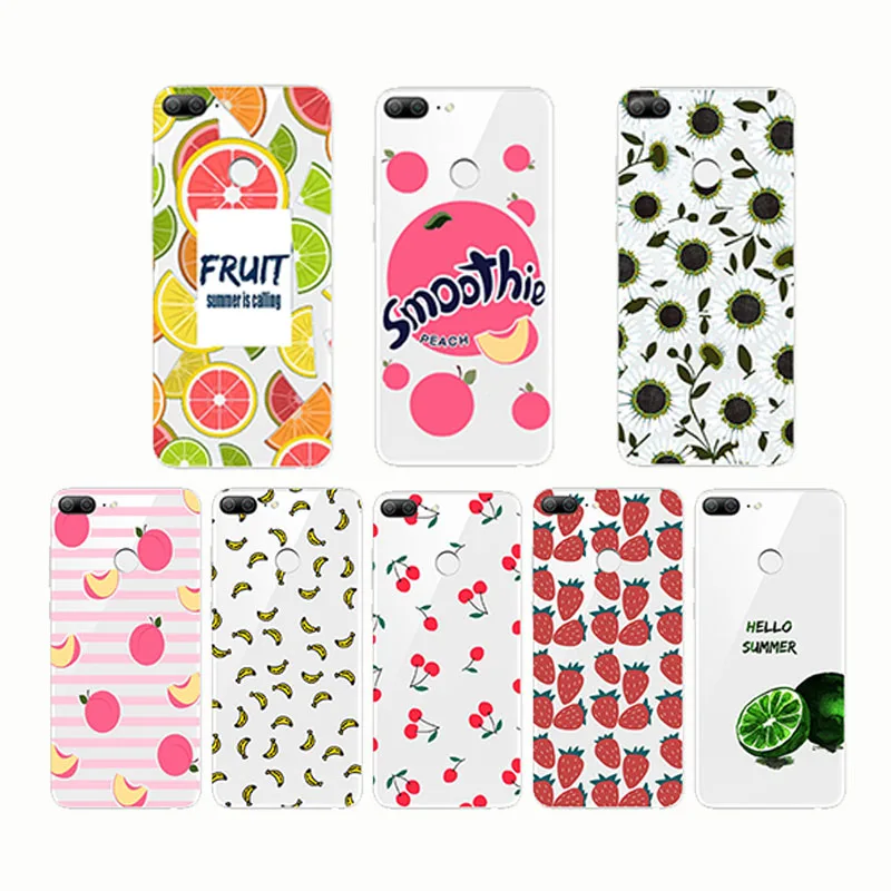 

Phone Case Fundas Summer Fruit Smoothie Peach Cherry lemon Banana Lemon for huawei honor 9 lite 10lite 8lite